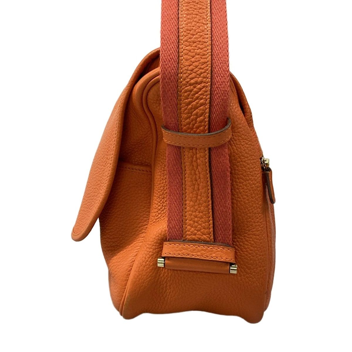Hermes Shoulder Bag Bourlang Orange Gold — view 4