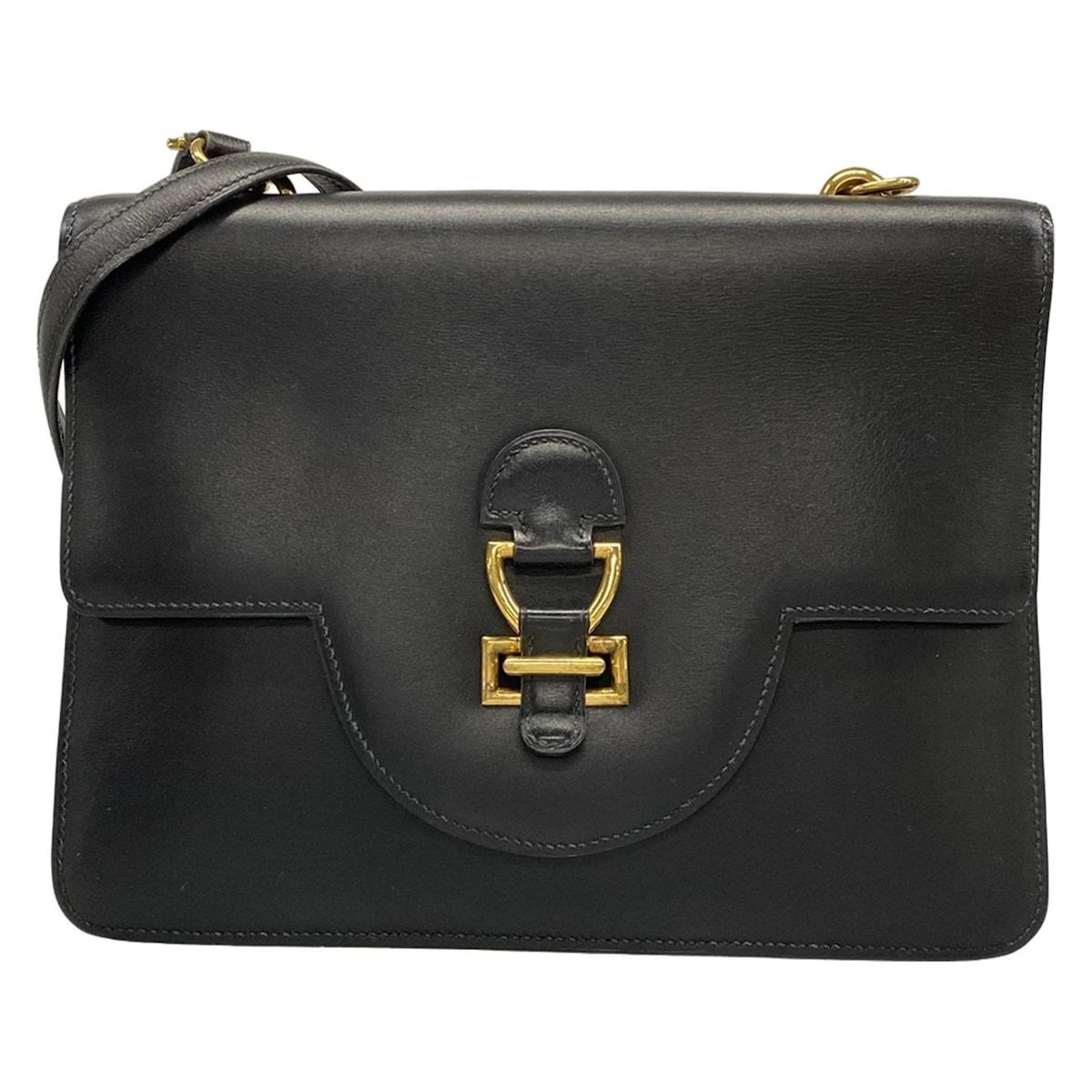 Hermes Shoulder Bag Sandrine Black Gold
