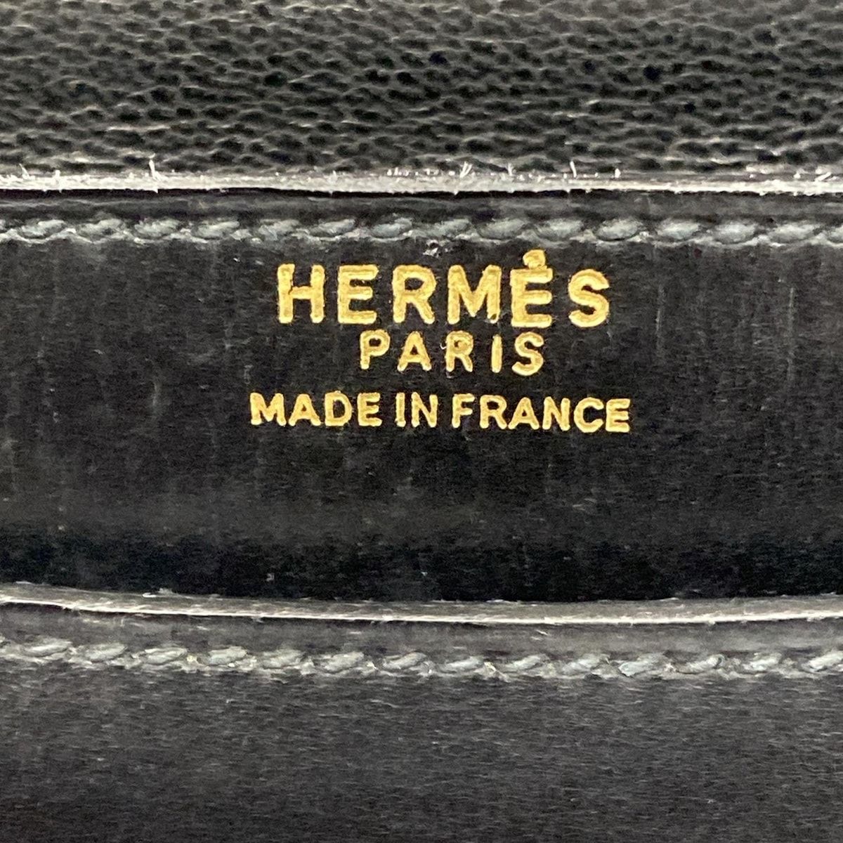 Hermes Shoulder Bag Sandrine Black Gold — view 8