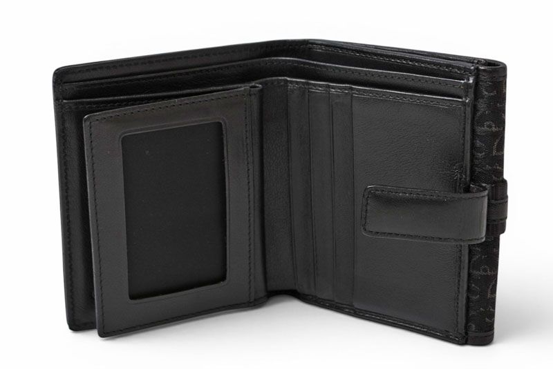 Dior Trifold Wallet Folded Trotter Jacquard Black Vintage — view 7