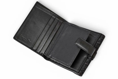 Dior Trifold Wallet Folded Trotter Jacquard Black Vintage — view 8