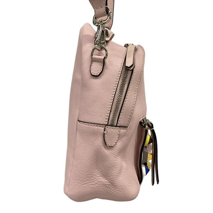 Fendi Shoulder Bag Bolsa Vit Dolce Light Pink Studs Leather — view 2