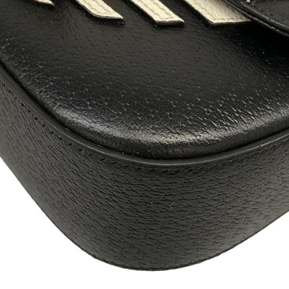 Gucci Horsebit Small Shoulder Bag Black White Adidas Collaboration Leather — view 6