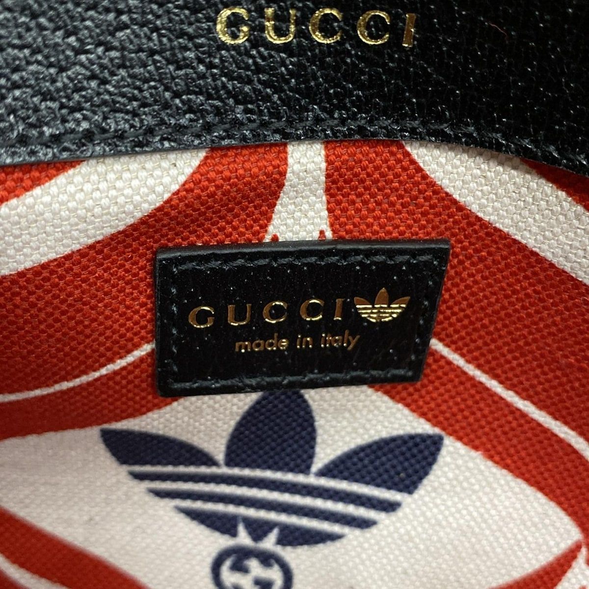 Gucci Horsebit Small Shoulder Bag Black White Adidas Collaboration Leather — view 9