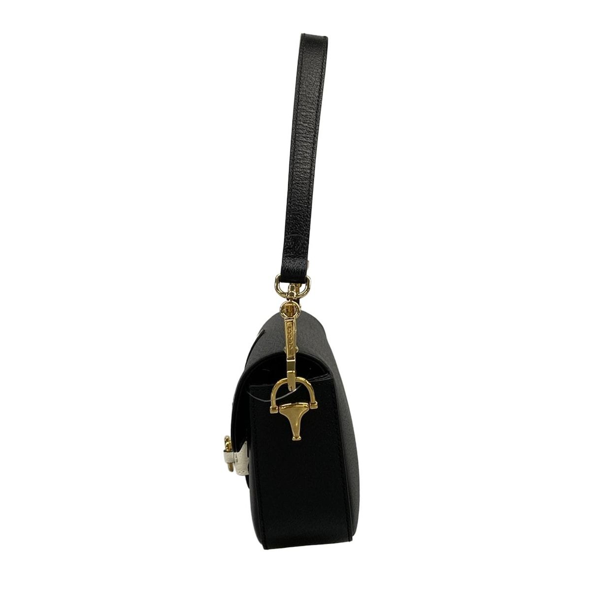 Gucci Horsebit Small Shoulder Bag Black White Adidas Collaboration Leather — view 4