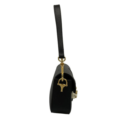 Gucci Horsebit Small Shoulder Bag Black White Adidas Collaboration Leather — view 2