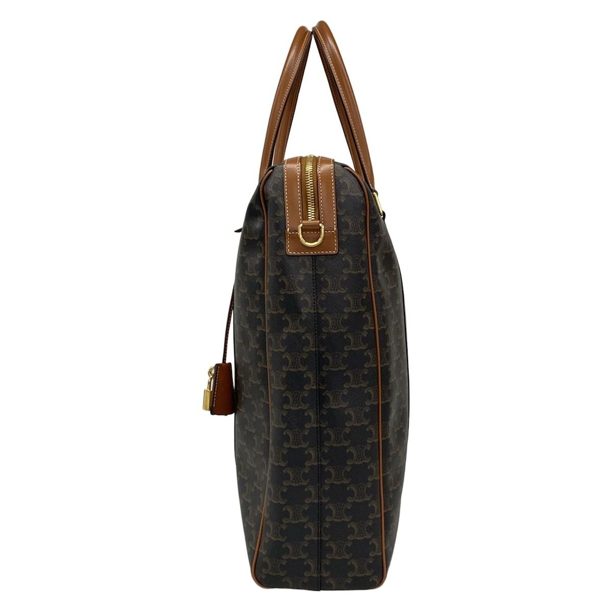 Celine Boston Bag Black Brown Leather — view 4