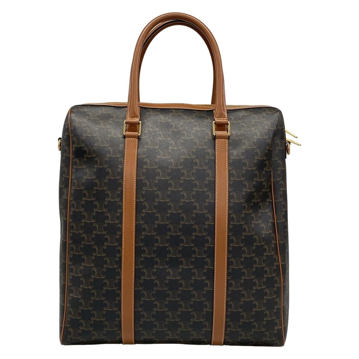 Celine Boston Bag Black Brown Leather — view 3