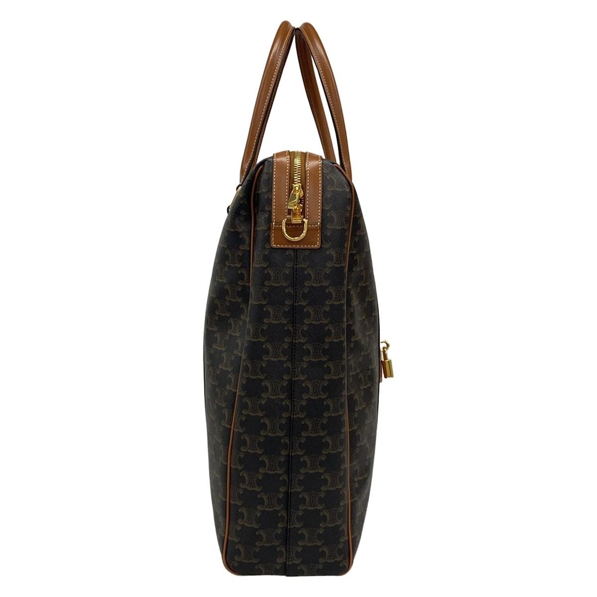 Celine Boston Bag Black Brown Leather — view 2