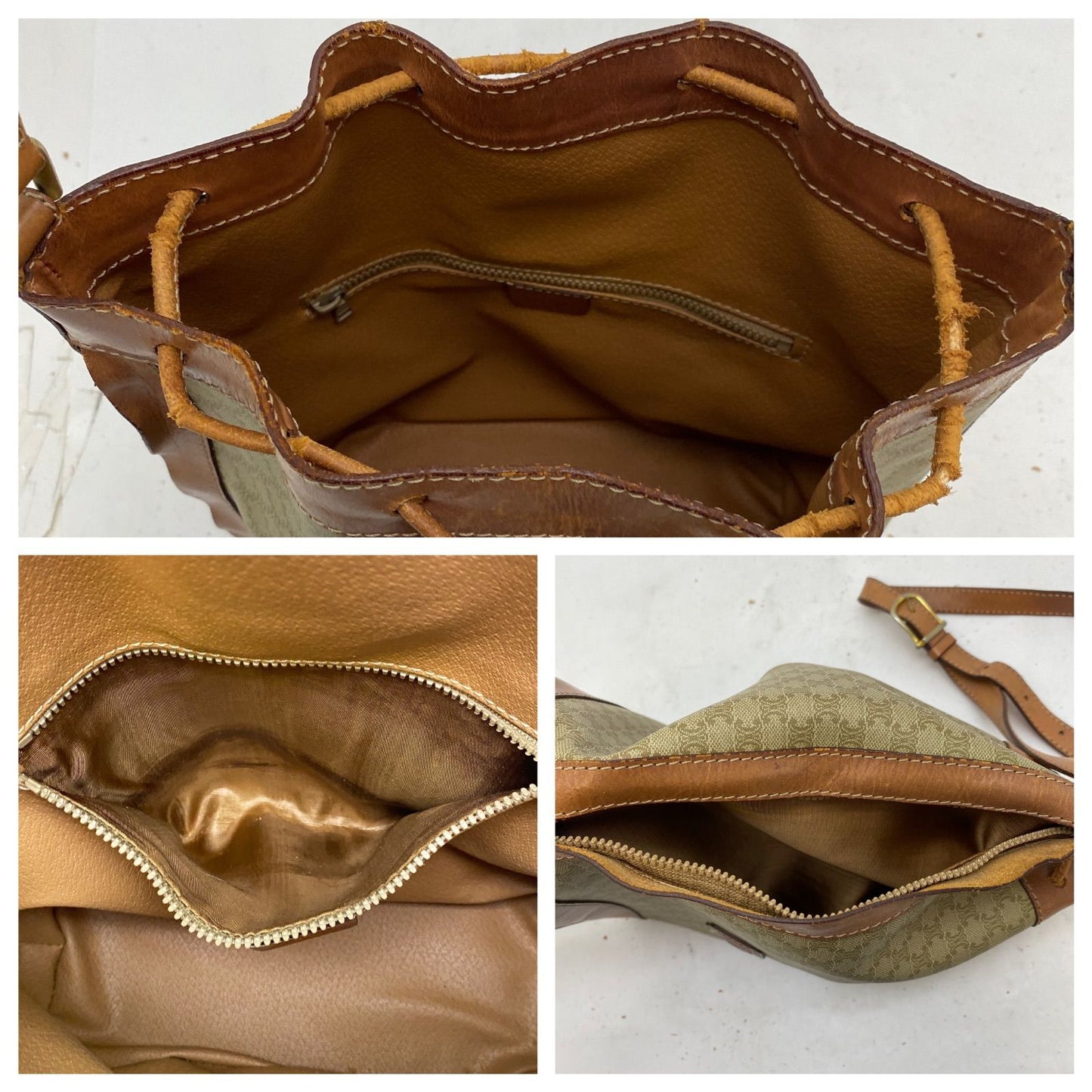 Celine Shoulder Bag Drawstring Macadam Travel — view 7