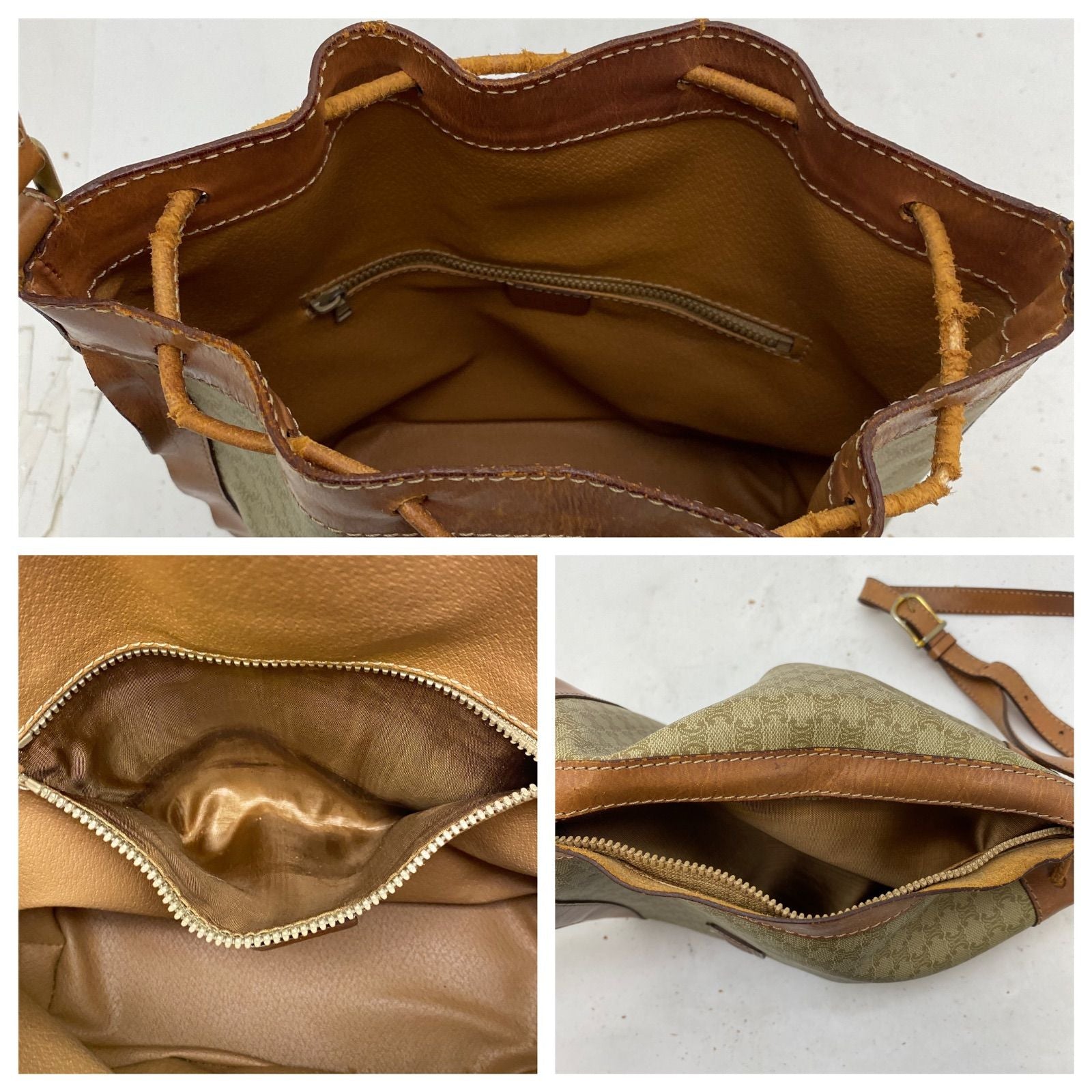 Celine Shoulder Bag Drawstring Macadam Travel — view 7