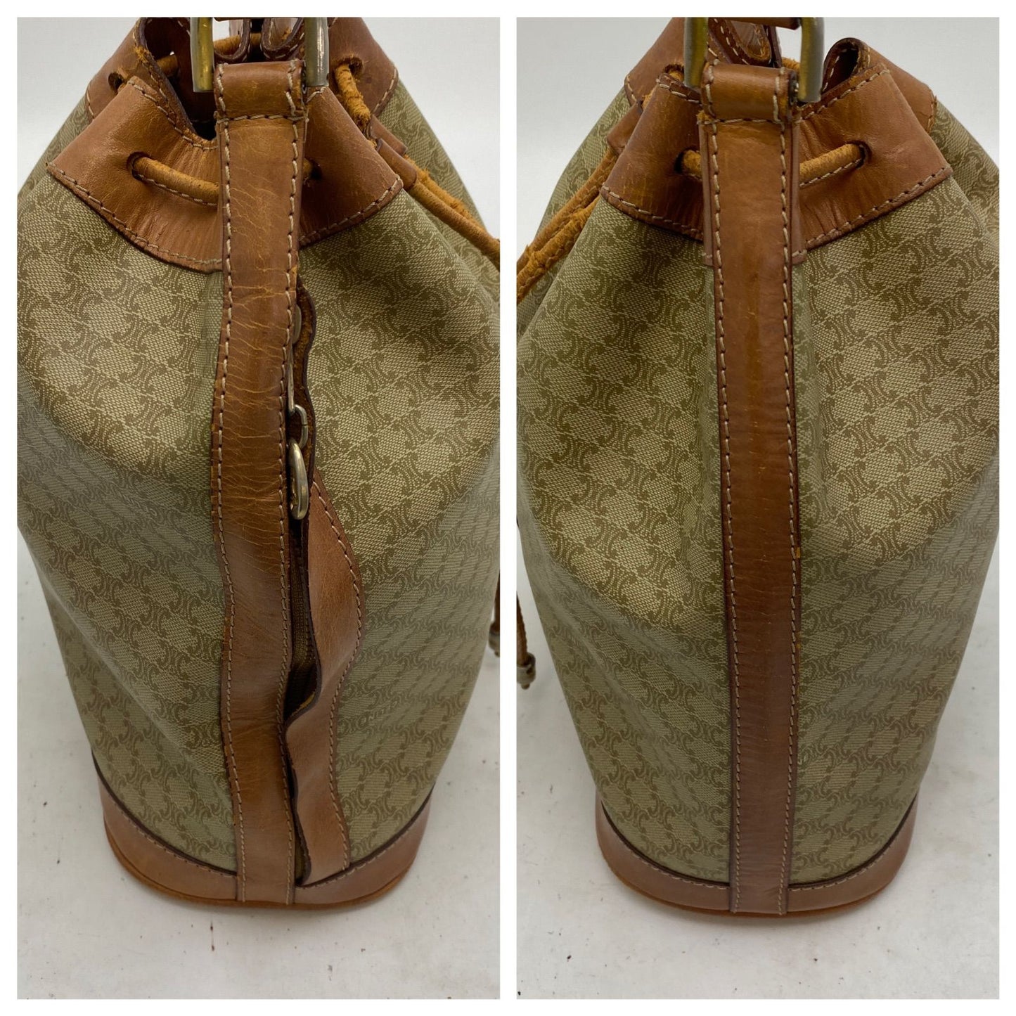 Celine Shoulder Bag Drawstring Macadam Travel — view 5
