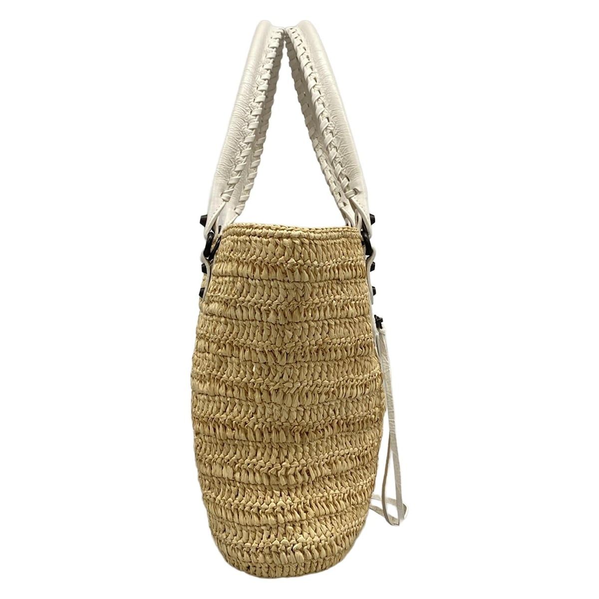 Balenciaga Tote City Small Basket Ivory White Leather — view 2