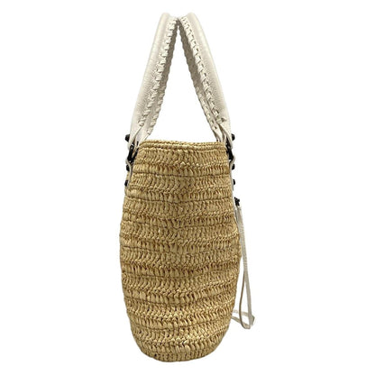 Balenciaga Tote City Small Basket Ivory White Leather — view 2