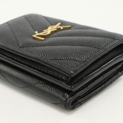 Saint Laurent Origami Tiny Wallet YSL Monogram Trifold Calf — view 7