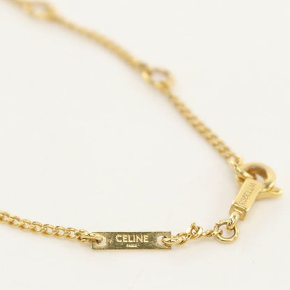 Celine Rhinestone Triomphe Necklace Metal — view 5