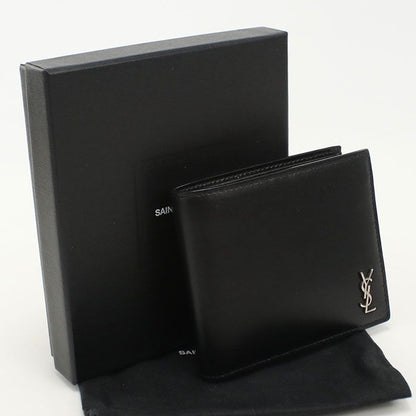 Saint Laurent Wallet with Coin Pass TinY Cassandra East West Bifold Calf