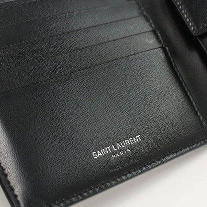 Saint Laurent Wallet with Coin Pass TinY Cassandra East West Bifold Calf — view 6