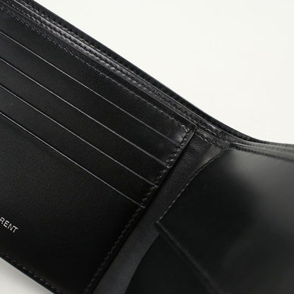 Saint Laurent Wallet with Coin Pass TinY Cassandra East West Bifold Calf — view 8