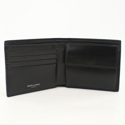 Saint Laurent Wallet with Coin Pass TinY Cassandra East West Bifold Calf — view 3