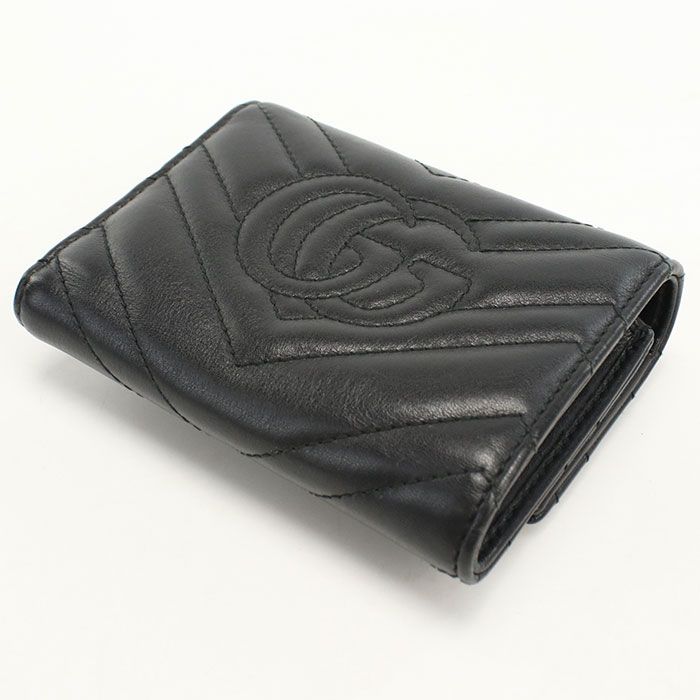 Gucci GG Marmont Trifold Wallet Quilted Leather — view 2
