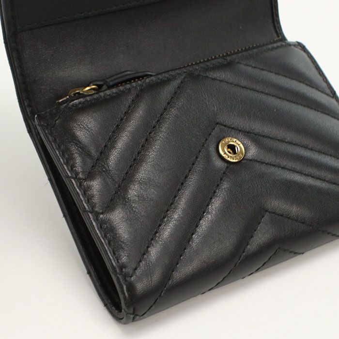 Gucci GG Marmont Trifold Wallet Quilted Leather — view 8