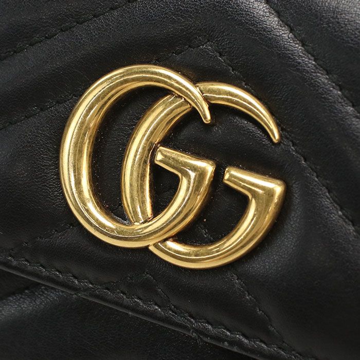 Gucci GG Marmont Trifold Wallet Quilted Leather — view 4