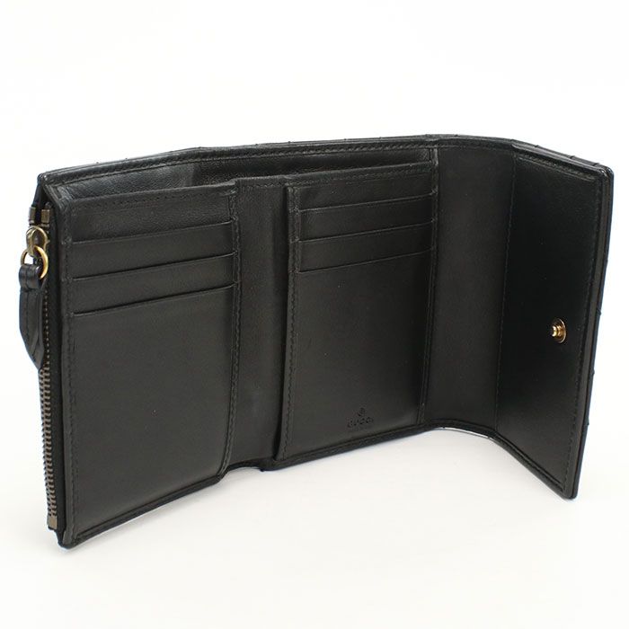 Gucci GG Marmont Trifold Wallet Quilted Leather — view 3