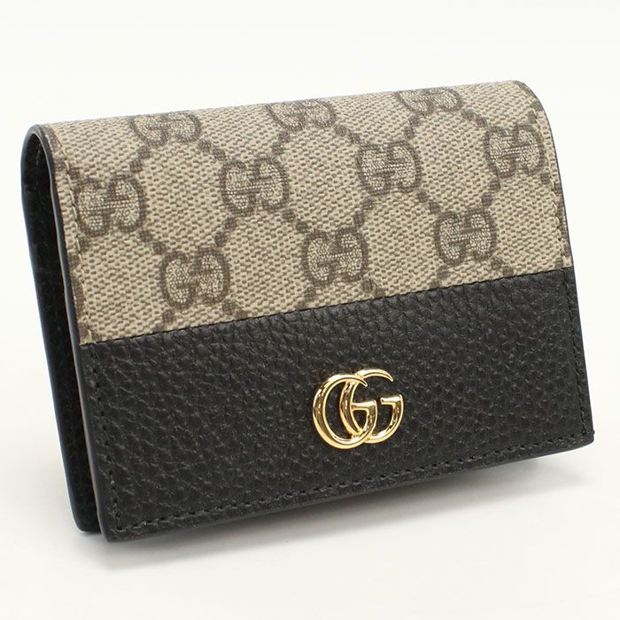 Gucci Card Case Wallet GG Supreme Bifold Leather