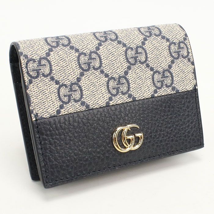 Gucci Card Case Wallet GG Supreme Bifold Leather