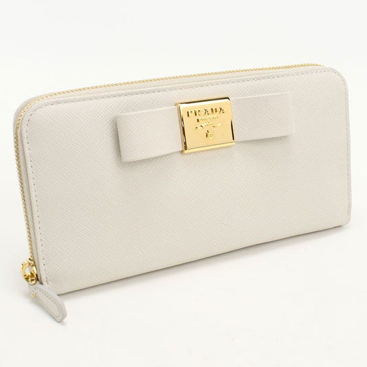 Prada Saffiano Leather Wallet Zip Around