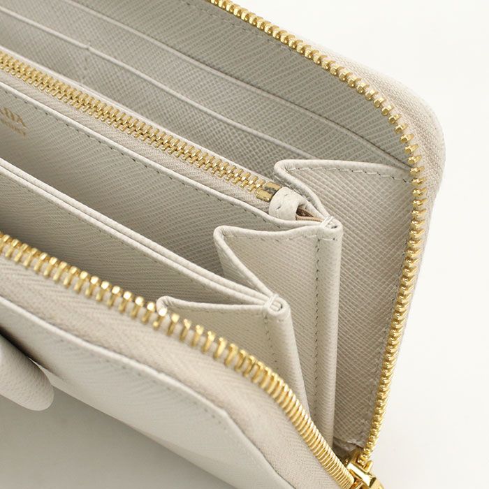 Prada Saffiano Leather Wallet Zip Around — view 7