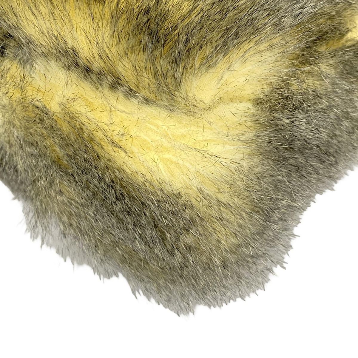 Prada Tote Ivory Black Leather Faux Fur — view 6