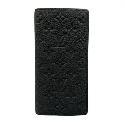 Louis Vuitton Wallet Taurillon Monogram Portefeuille Brazza Noir Leather Cowhide — view 2