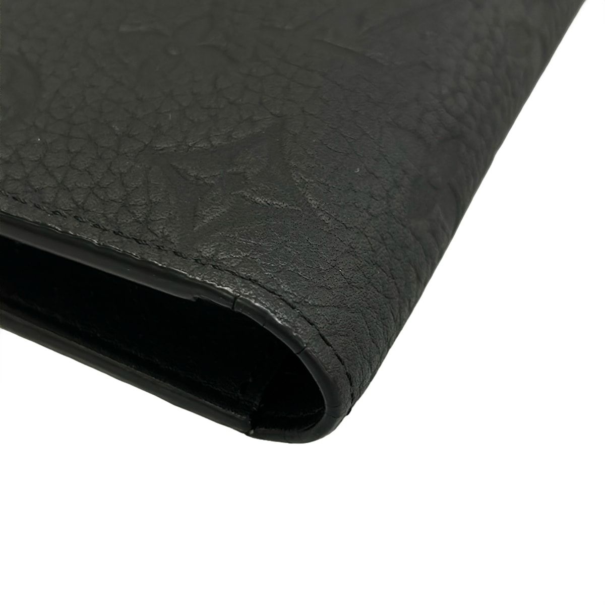 Louis Vuitton Wallet Taurillon Monogram Portefeuille Brazza Noir Leather Cowhide — view 8