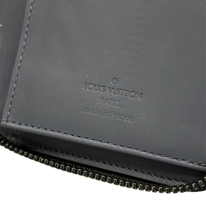 Louis Vuitton Wallet Monogram Shadow Zippy Vertical Blue Navy Ribbon Leather — view 5