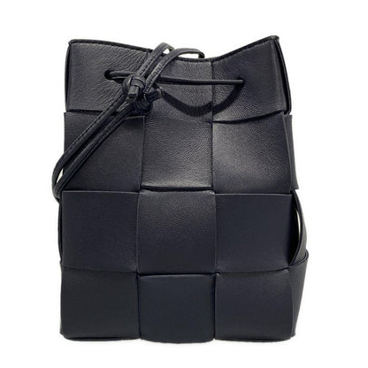 Bottega Veneta Shoulder Bag Small Cassette Crossbody Navy Leather
