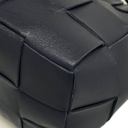 Bottega Veneta Shoulder Bag Small Cassette Crossbody Navy Leather — view 6