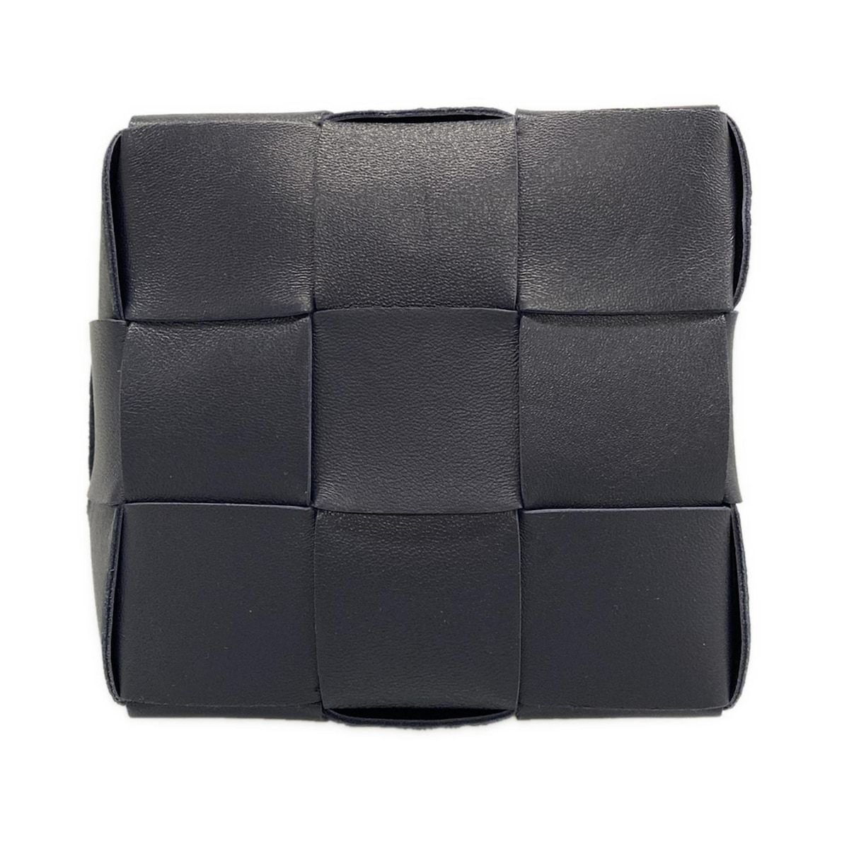 Bottega Veneta Shoulder Bag Small Cassette Crossbody Navy Leather — view 5