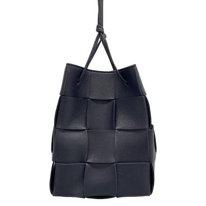 Bottega Veneta Shoulder Bag Small Cassette Crossbody Navy Leather — view 2