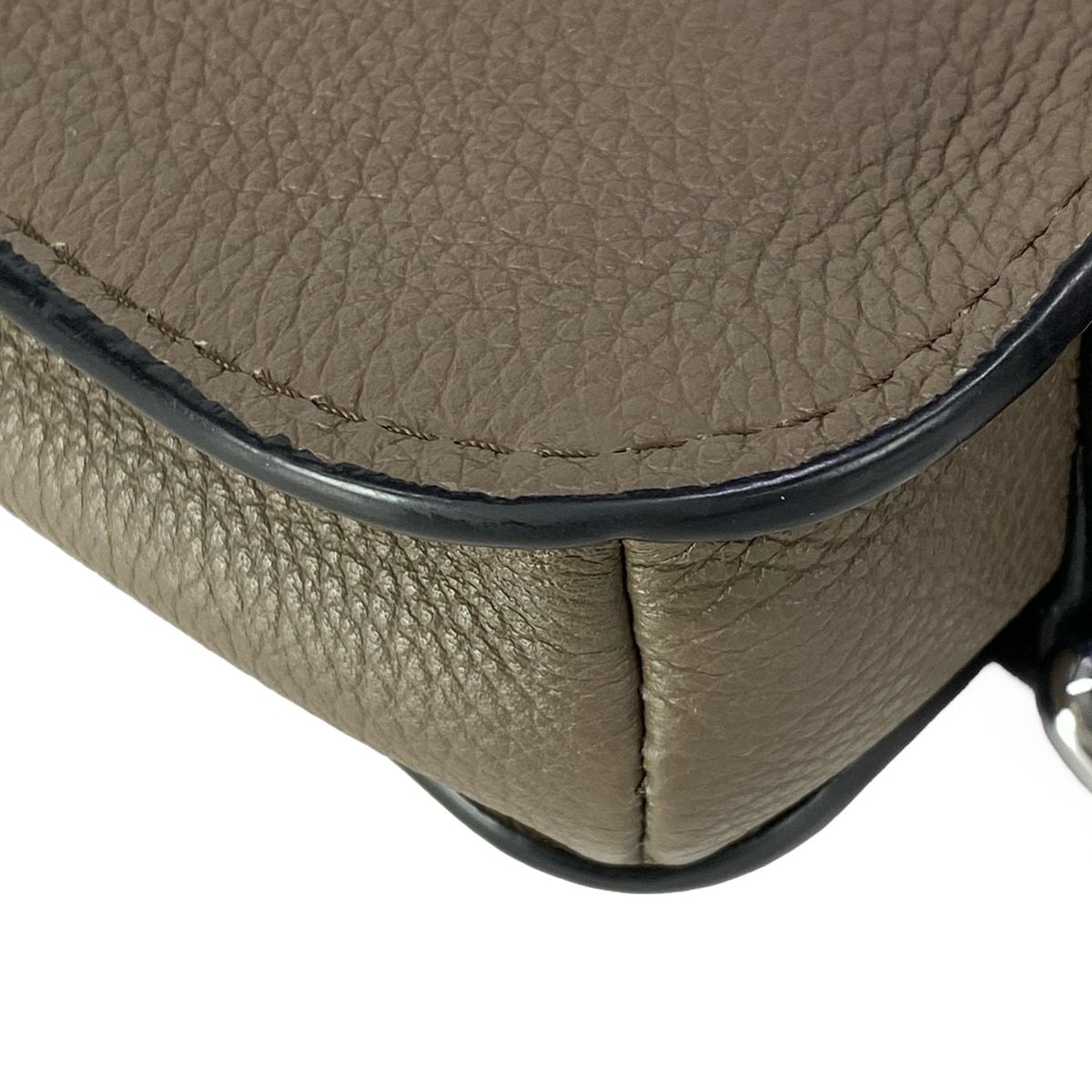 Loewe Waist Pouch Military Messenger Bag Dark Brown Leather — view 6