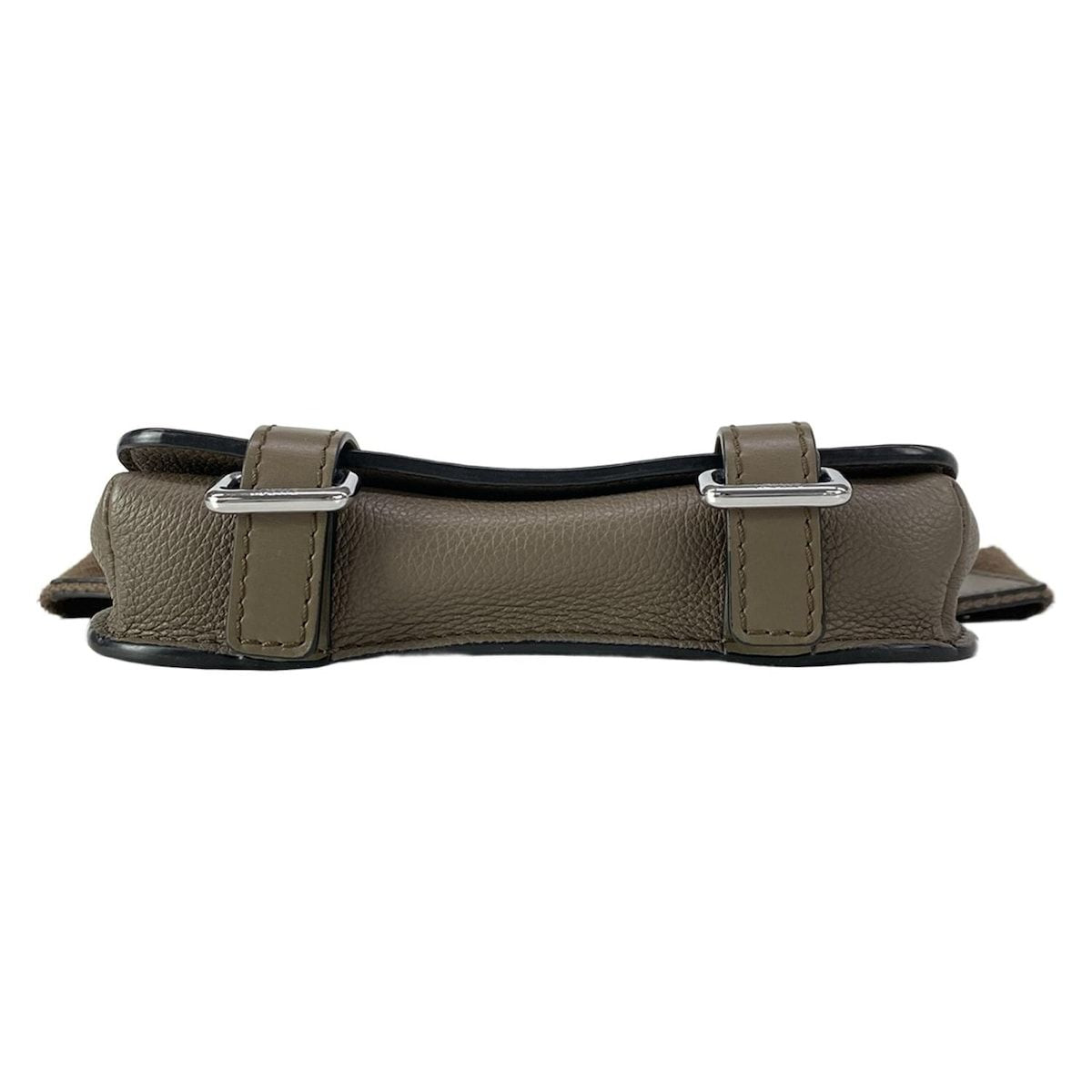 Loewe Waist Pouch Military Messenger Bag Dark Brown Leather — view 5