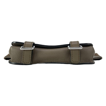 Loewe Waist Pouch Military Messenger Bag Dark Brown Leather — view 5