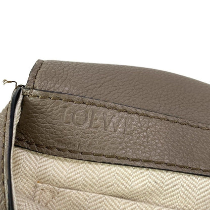 Loewe Waist Pouch Military Messenger Bag Dark Brown Leather — view 9