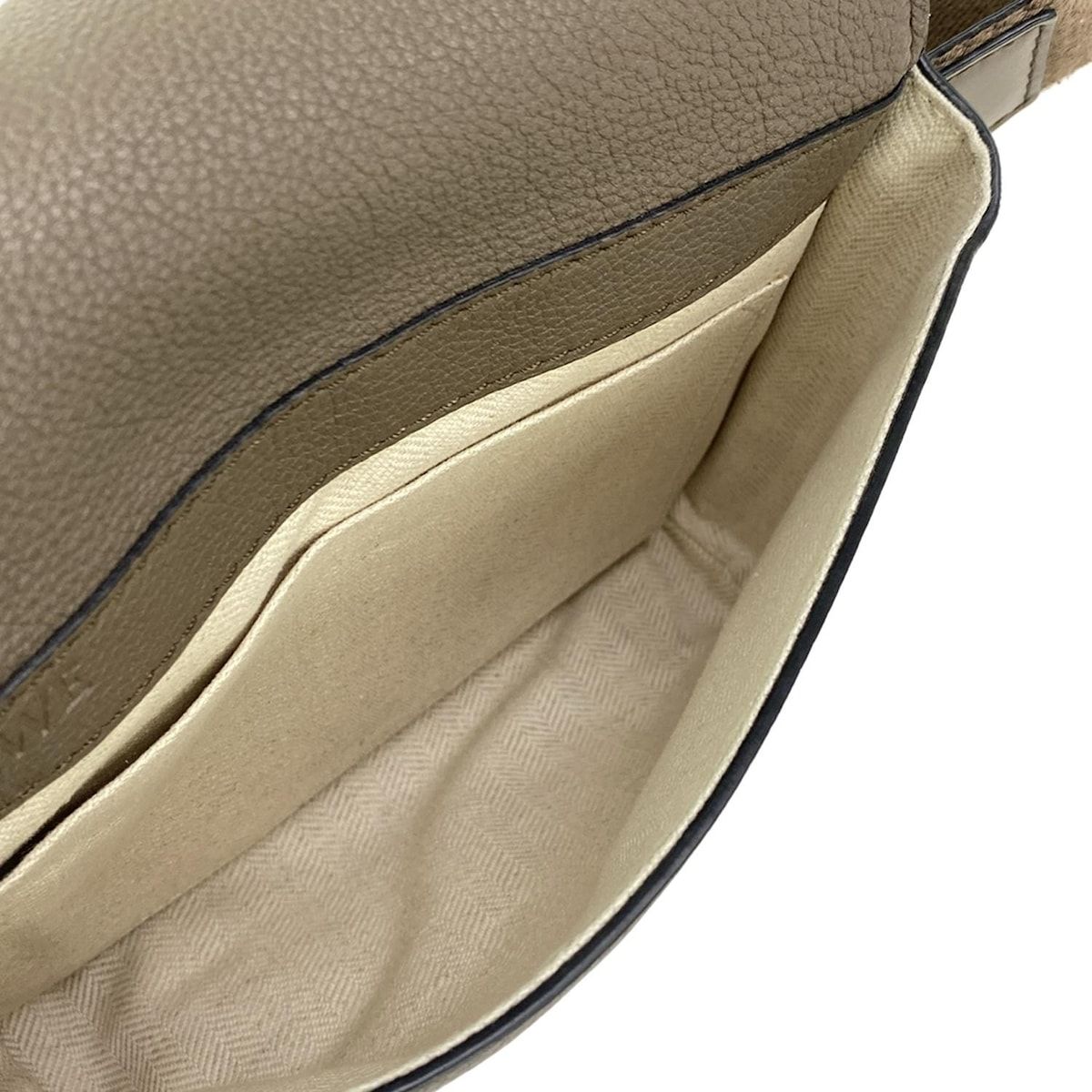 Loewe Waist Pouch Military Messenger Bag Dark Brown Leather — view 7