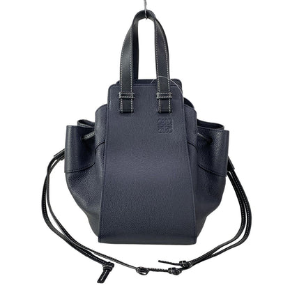 Loewe Handbag Hammock Drawstring Bag Small Navy Leather