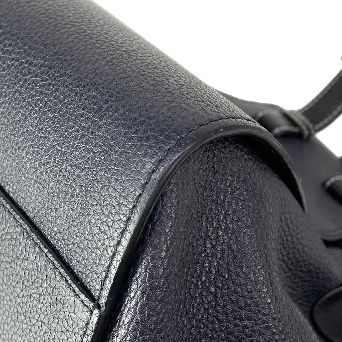 Loewe Handbag Hammock Drawstring Bag Small Navy Leather — view 6