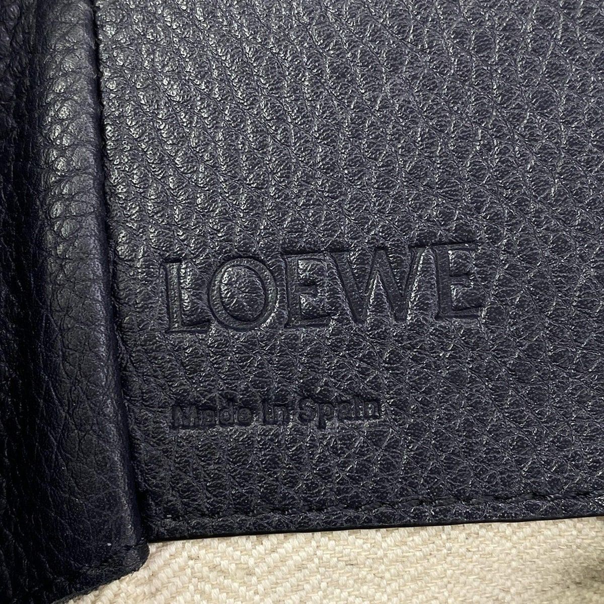 Loewe Handbag Hammock Drawstring Bag Small Navy Leather — view 9