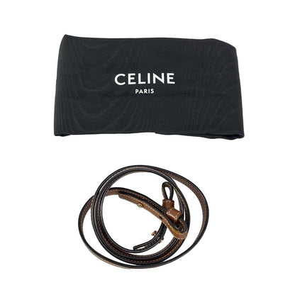Celine Tote Mini Vertical Cover Black Dark Brown Leather — view 8