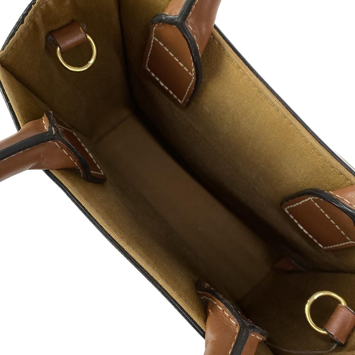 Celine Tote Mini Vertical Cover Black Dark Brown Leather — view 7